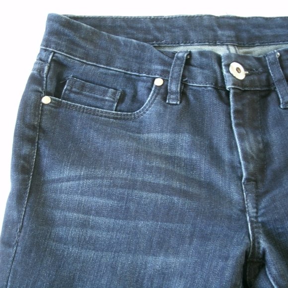 BLANK NYC Jeans Skinny Exposed Ankle Zipper Dark Wash Size 27 Cotton Spandex - Picture 4 of 14